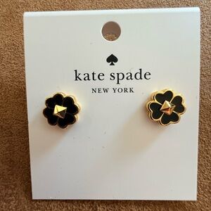 kate spade Black Gold Flower Stud Earrings